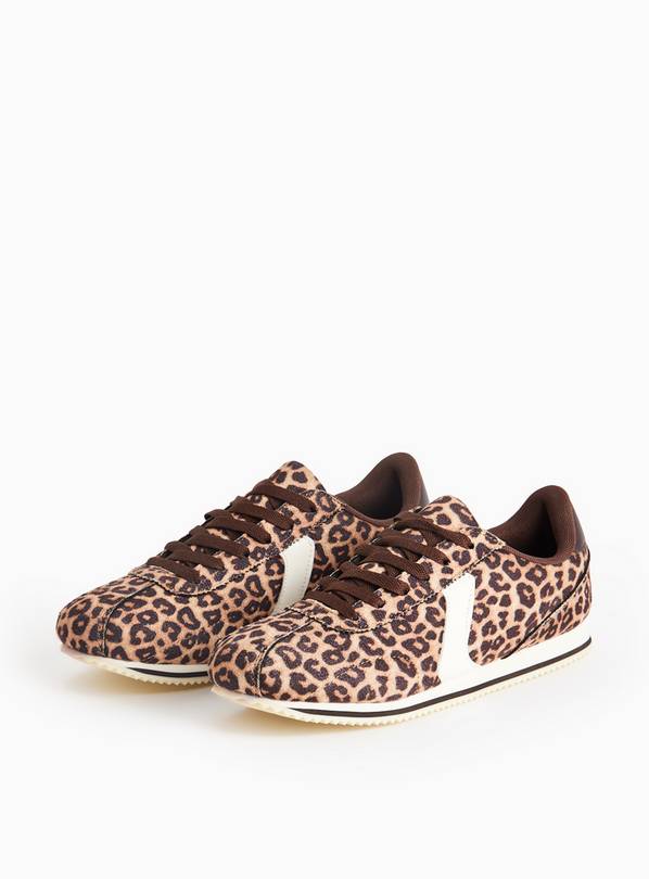Leopard Print Retro Style Trainers  8